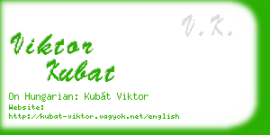 viktor kubat business card